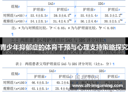 青少年抑郁症的体育干预与心理支持策略探究